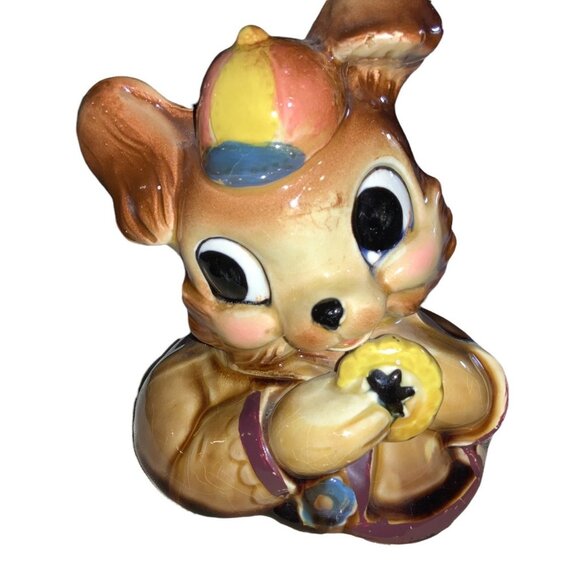 Ceramic Squirrel Chipmunk Cookie Jar TOP ONLY Vintage - Picture 1 of 9